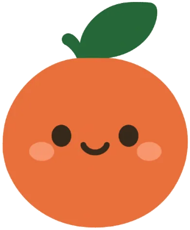 La mascotte de SnapMEAL, une petite orange souriante