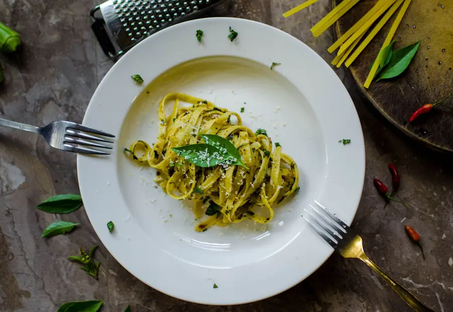 Des tagliatelles au pesto